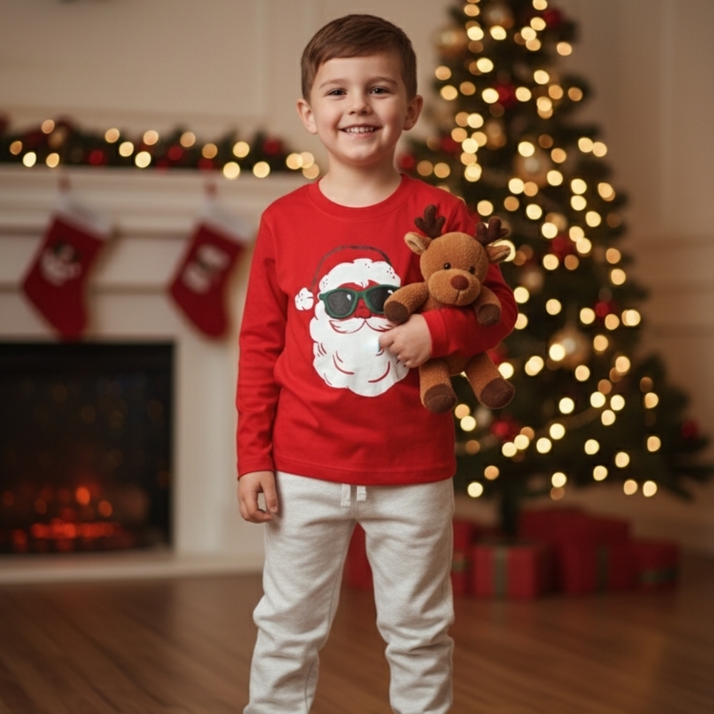Carter's Red Santa Long Sleeve Tee